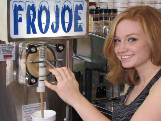 We have the best frozen beverages!  Our FroJoe only has 3 awesome ingredients!! Come grab a FROJOE!