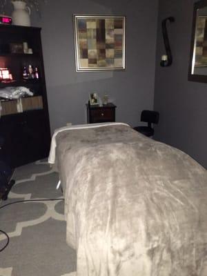 One of our relaxing massage rooms.