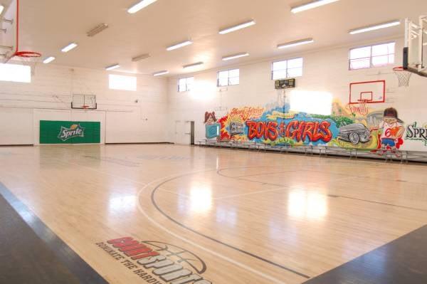 Indoor Basketball gym at Los Angeles Boys & Girls Club for rent.