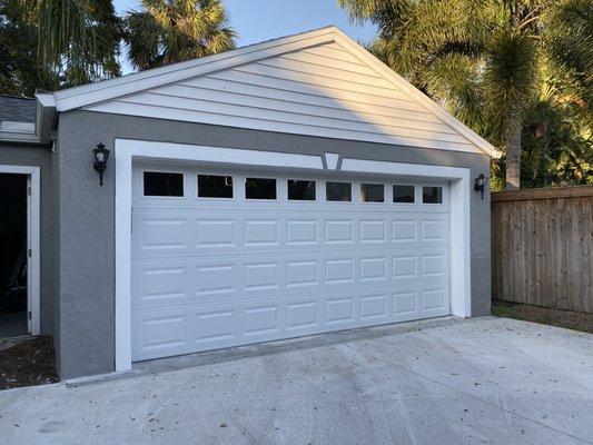 New garage door installation