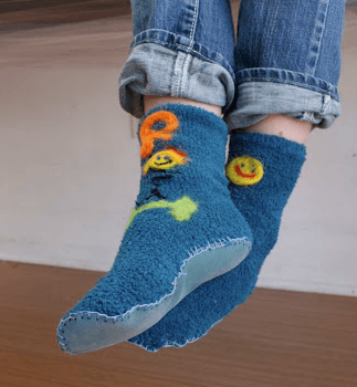 Needle felted socks