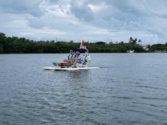 Friendly tour guide. Small craft... go cart of the ocean!