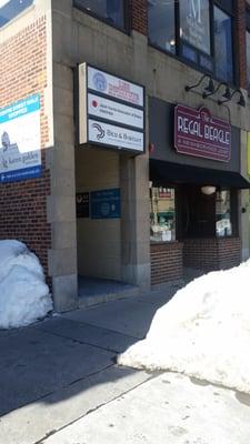 outdoor entrance 310 harvard, st, brookline