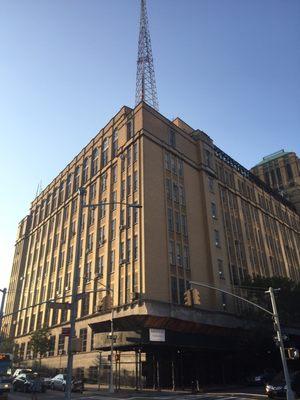 A stand-out building in the middle of a neighborhood in BK.