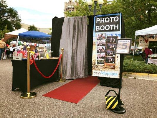 really Montana Photo Booth at the Great Falls Farmer's Market.