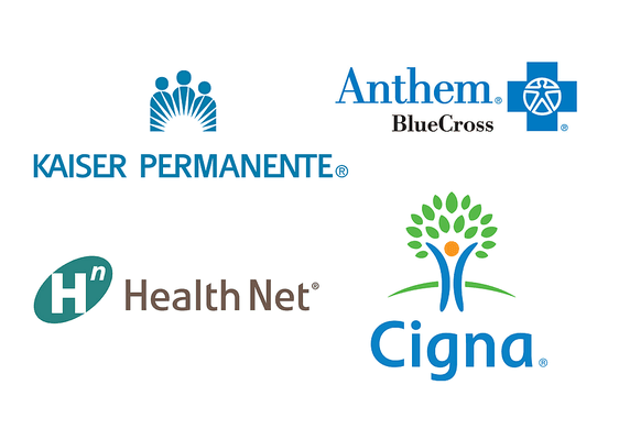 The types of Health Insurance plans we offer: Anthem Blue Cross, Kaiser Permanente, Health Net, Cigna