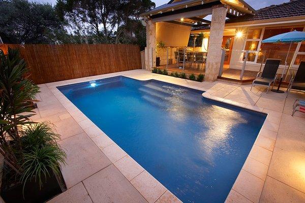 pool, patio, lighting, pavilion, audio, decking, fencing