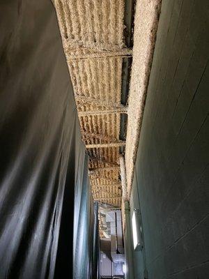 Fluffy ceiling in tennis court