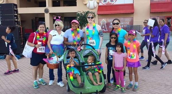 My team of friends after the run for Mommy and Me Cancer Foundation.