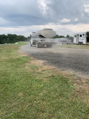 And even the water truck to keep down the dust