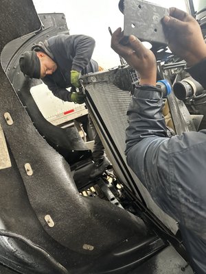 assembling the radiator