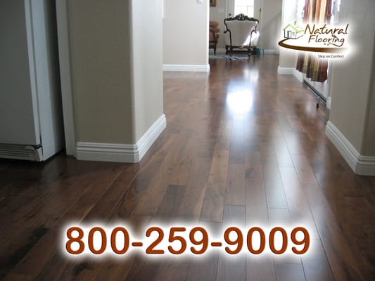 Walnut natural smooth engineered wood floor