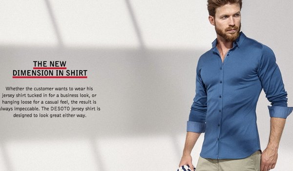 New to the lineup,  Desoto Shirts direct from Germany.  Wrinkle-free cotton shirts.