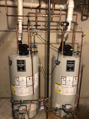 Water heater install.