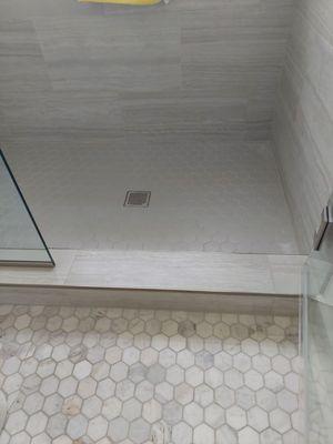 completed shower stall