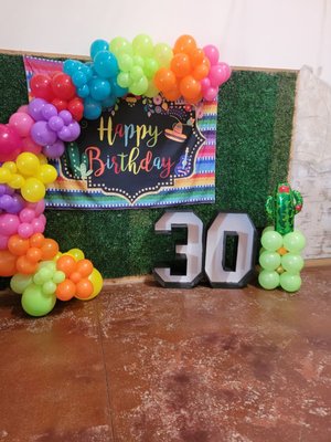 30th birthday party  Balloons by Immaculate Reception and Events.