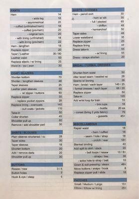 Updated pricing 2022