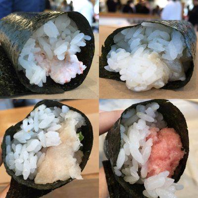 Lunch Set C (clockwise): Lobster, Scallop, Toro, and Yellowtail | $17.50