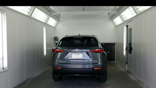 2016 Lexus NX200t F-Sport in the paint booth getting some work done.