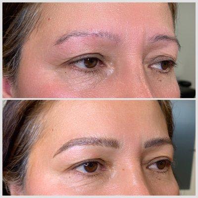 Microblading before and after (permanent makeup)