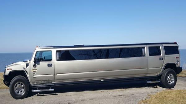 Our Hummer H2 limousine (Platinum, seats 14 comfortably)