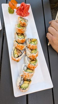 The Diva Roll with avocado, mango and yellow fin tuna.