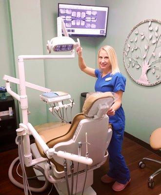 Our hygienist Natasha is  waiting for you in our brand new room! Thank you for helping us grow!