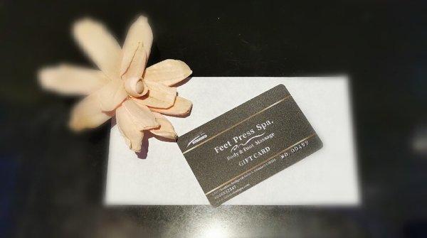 Feet Press Spa Gift Card is available