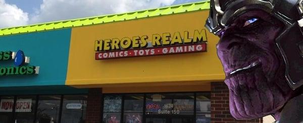 Store front, with Thanos watching on!