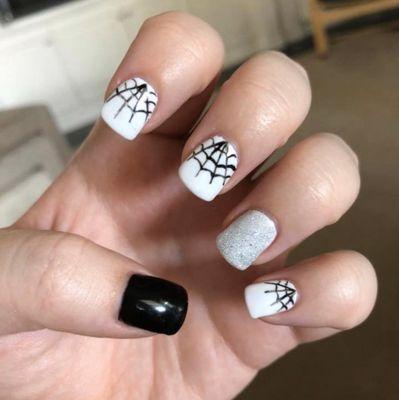 Halloween nails (hard gel fill)