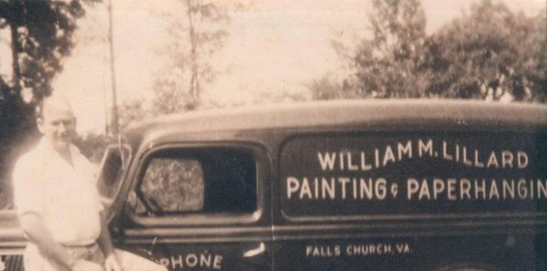 Founder, William M Lillard, Sr. shortly after establishing William  M. Lillard Painting and Paperhanging!