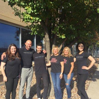 Left to Right: Becky Prince, LMT; Jason Kaiser, DC; Aaron Trippet, DPT; Katie Richardson, MD; Sheri Kaiser, RN, BSN; Katie Kocman, FMCHC