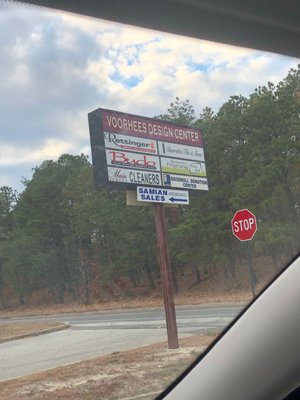 Plaza sign at Centennial Blvd in Voorhees.