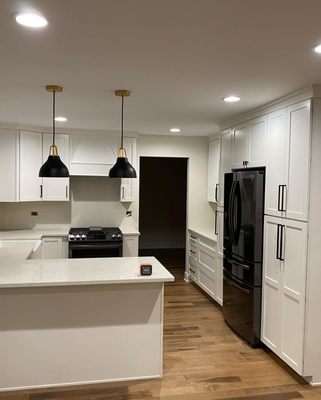 Lighting and outlet install in kitchen