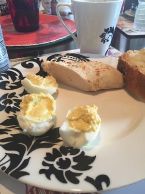 Lemon Chicken, Deviled Eggs & Broccoli Cheese Soup