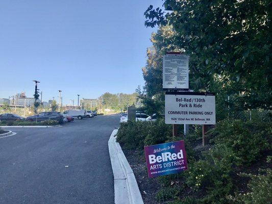 Park & Ride Lot Entrance