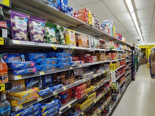 Cookies and snacks well stocked.