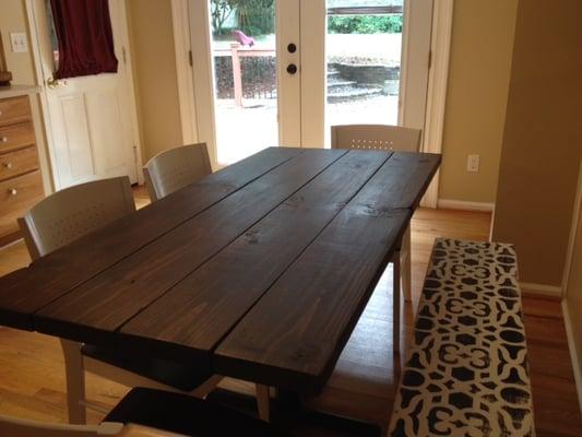 Table, bench and chairs we bought at Matter Boutique