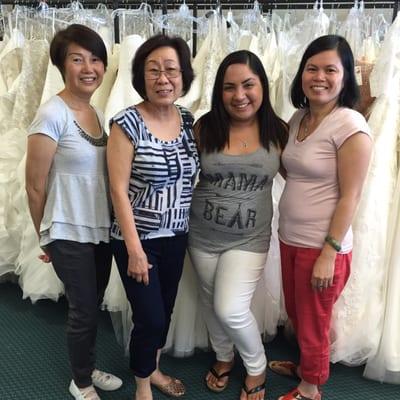 I am so thrilled with the customer service that I received today with selecting my wedding dress!!! You guys are awesome!!!