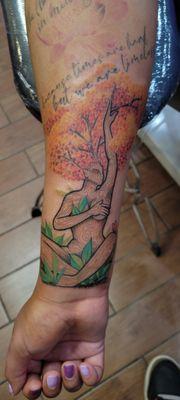 Custom mother nature tattoo