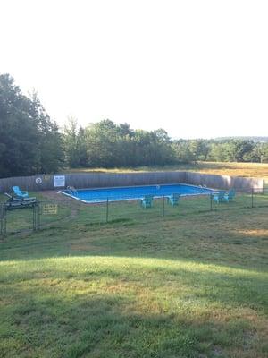 Super clean pool unheated pool.