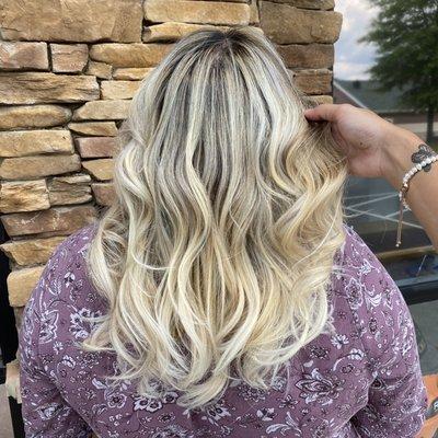 Balayage and baby lights