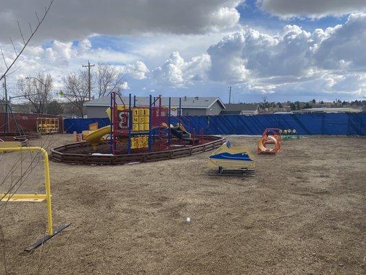 Outside area for preschoolers