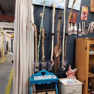 Handmade walking sticks and