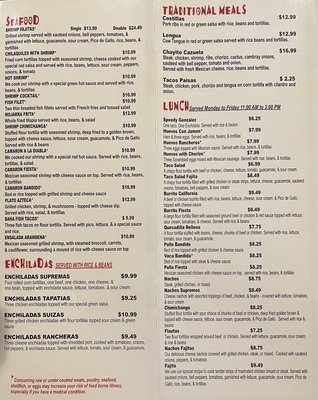 Up to date menu 2022