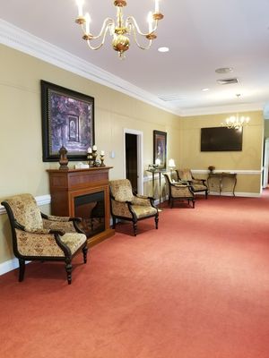 Our funeral home features a large Chapel, spacios entry and several viewing rooms.