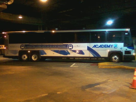 Parked at Port Authority in Lane #1 picking up for Atlantic City