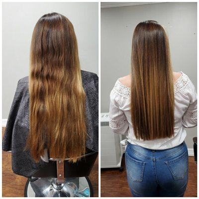 Keratherapy smoothing treatment for up to 16 weeks of FRIZZ FREE hair!