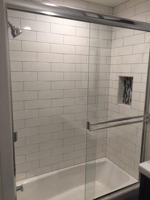 Custom sliding shower doors