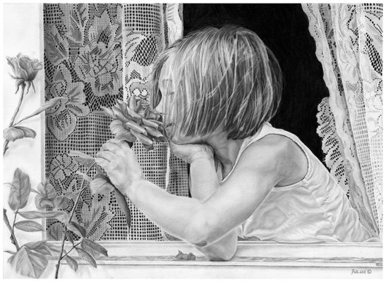 by CFA Resident Artist Patti Bradeis (charcoal and graphite)